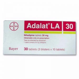 Alternative view of Adalat LA 30 mg  Prolonged-release tablets 28's