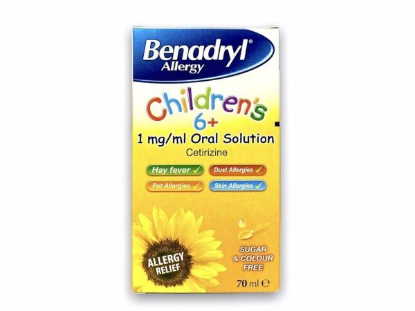Benadryl Allergy Children's 1mg/ml Oral Solution 100ml - Image 2