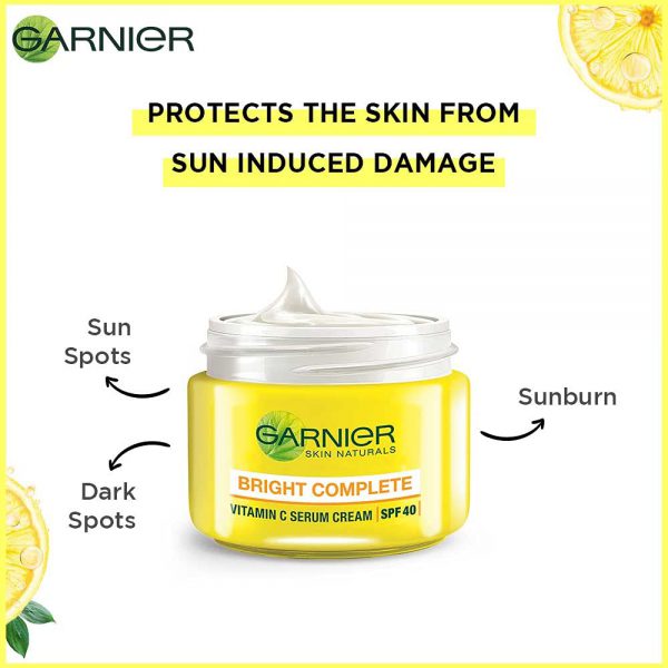 Garnier Bright Complete VITAMIN C SPF40/PA+++ Serum Cream 45g - Image 4
