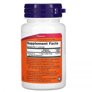 Alternative view of Now Foods, Methyl B-12, 1,000 mcg, 100 Lozenges