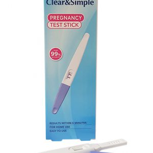 Alternative view of Clear & Simple Pregnancy Midstream Test