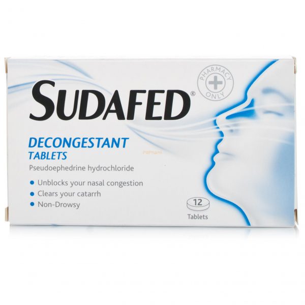 Sudafed Decongestant Tabs 12's