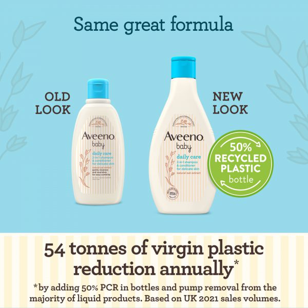 Aveeno BABY Daily Care 2in1 Shampoo & Conditioner 300ml - Image 2
