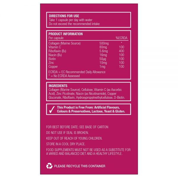 Natures Aid Collagen Beauty Formula Capsules 90's - Image 2