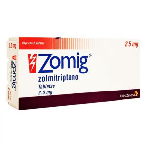 Alternative view of Zomig 2.5 mg tablets (zolmitriptan) 6's