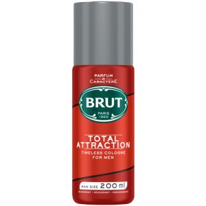 BRUT Aerosol Deodorant Body Spray Total Attraction 200ml