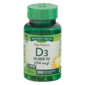 Nature's Truth Vitamin D3 10000 IU Softgels | 100's