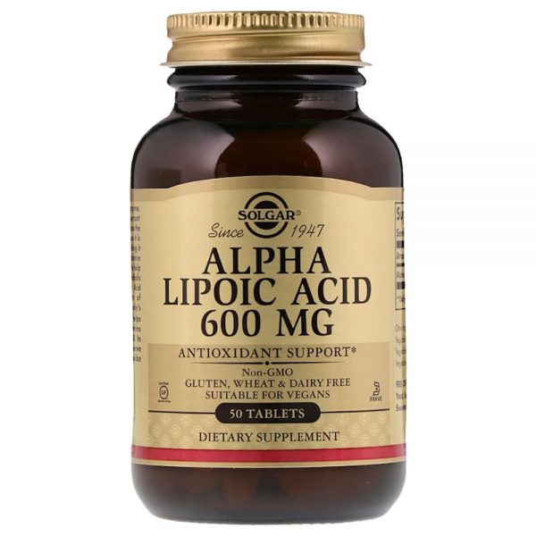 Solgar Alpha Lipoic Acid 600mg Tablets 50's