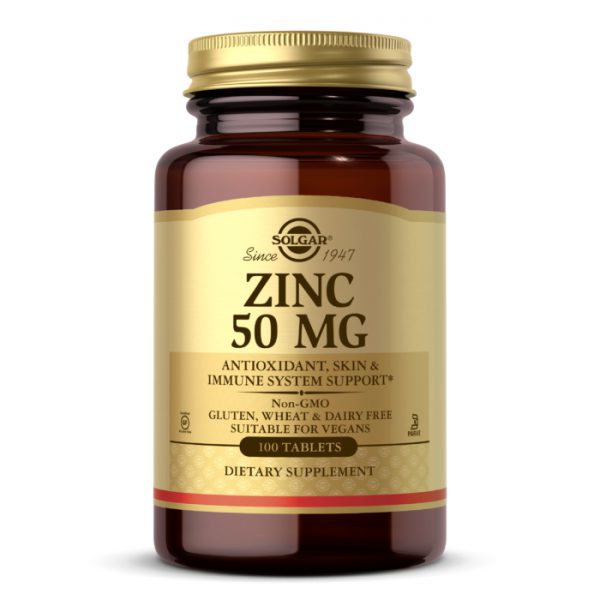 Solgar Zinc 50mg Tabs 100's