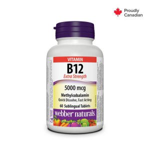 Webber Naturals offers B12 Methylcobalamin 5000mcg Sublingual Tablets 60's