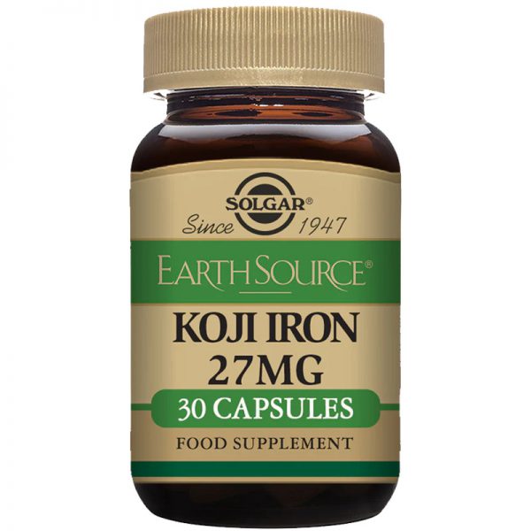 Solgar Earth Source® Koji Fermented Iron 27 mg Vegetable Capsules 30's