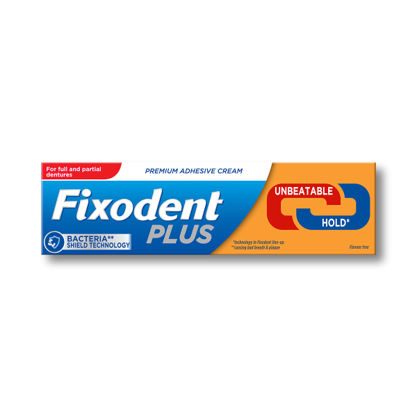Fixodent PLUS Unbeatable Hold Denture Adhesive Cream 40g