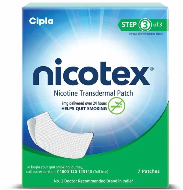 Nicotex Nicotine Transdermal Patch 7's (7mg-Step 3)