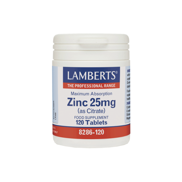 Lamberts Zinc (as Citrate) 25mg Tablets 120's
