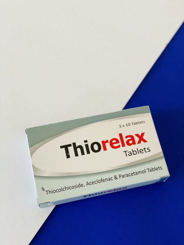 Thiorelax 100mg/8mg tablets 30's