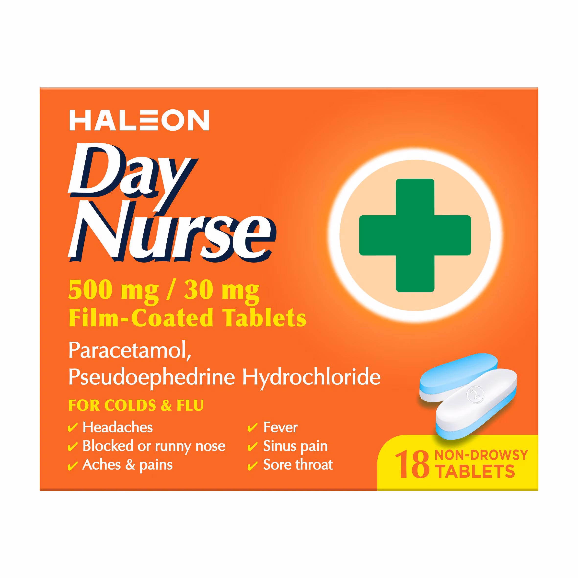 Day Nurse Tablets 500mg/30mg 18's